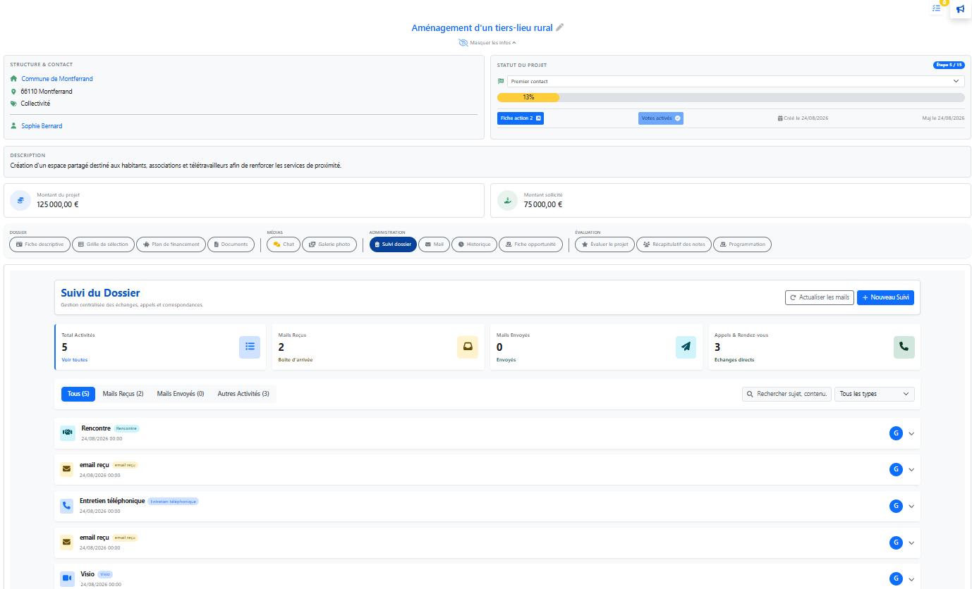 Suivi des projets